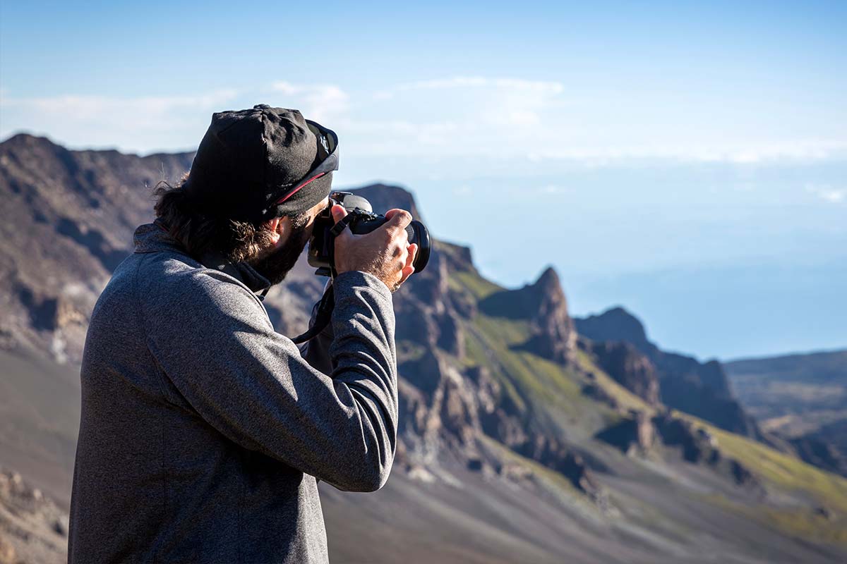 Photographer taking photo on Haleakala